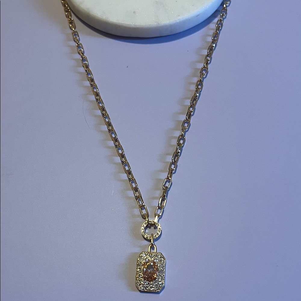 Elegant November birthday Gold Pendant Necklace
